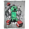 Minecraft Creeper Flanell Fleecedecke Kuscheldecke Wohndecke 130x160 cm