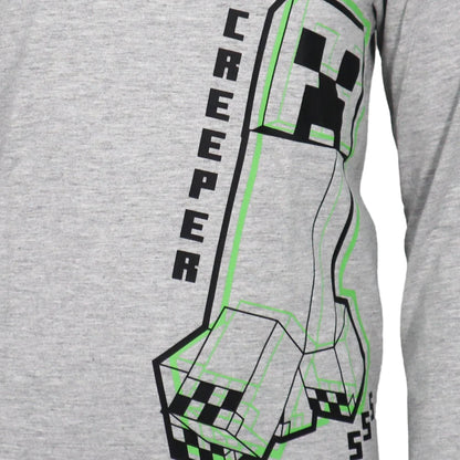 Minecraft Creeper Gamer Kinder Jungen Langarmshirt Shirt - WS-Trend.de 116-152 100% Baumwolle