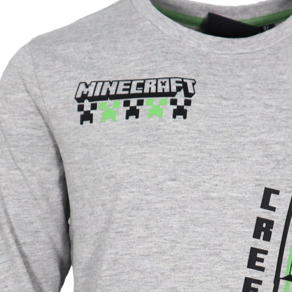 Minecraft Creeper Gamer Kinder Jungen Langarmshirt Shirt - WS-Trend.de 116-152 100% Baumwolle