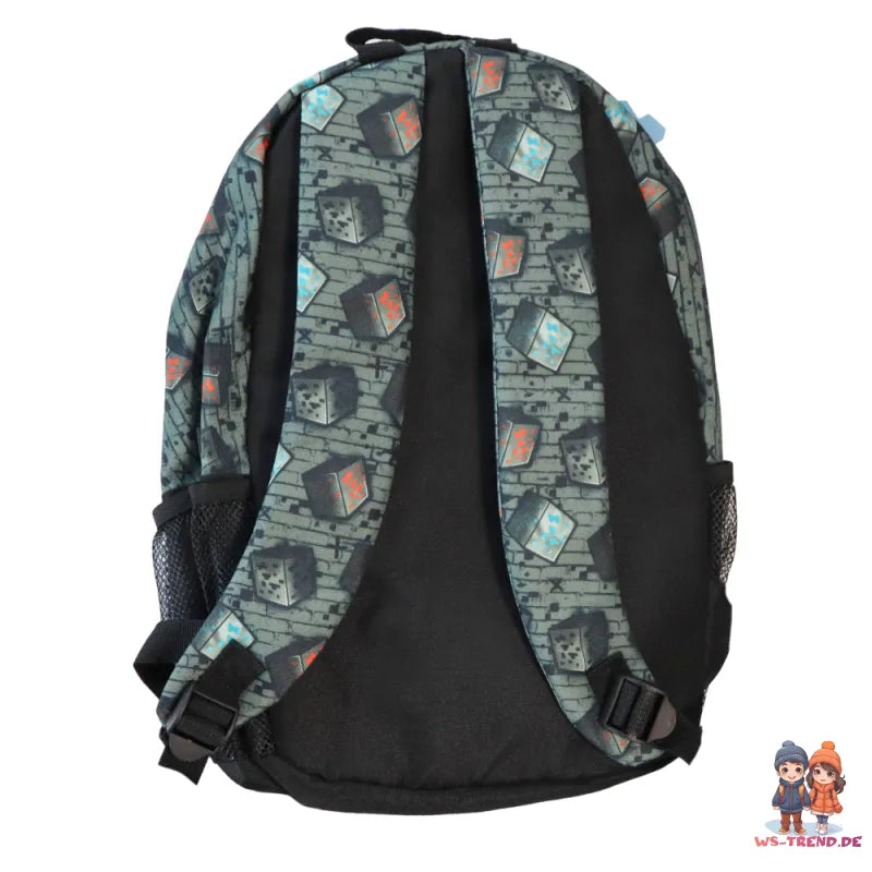Minecraft Creeper Kinder Rucksack Backpack Schultasche Gr. 38 x 24 12 - WS-Trend.de cm