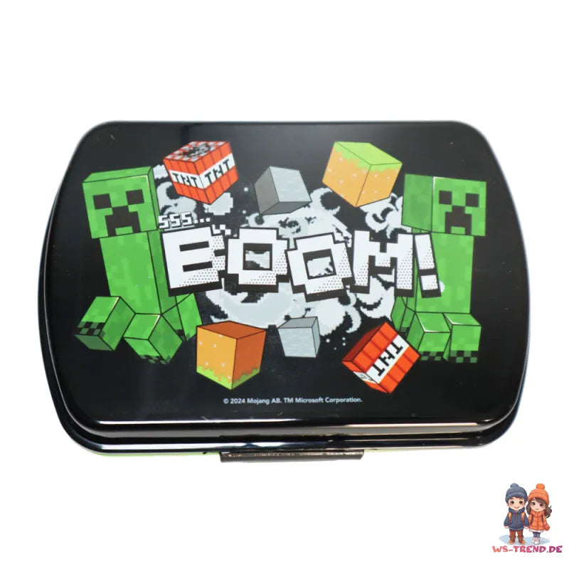 Minecraft Creeper Kinder 2 tlg Lunch Set Brotdose Alu-Trinkflasche 500 ml - WS-Trend.de