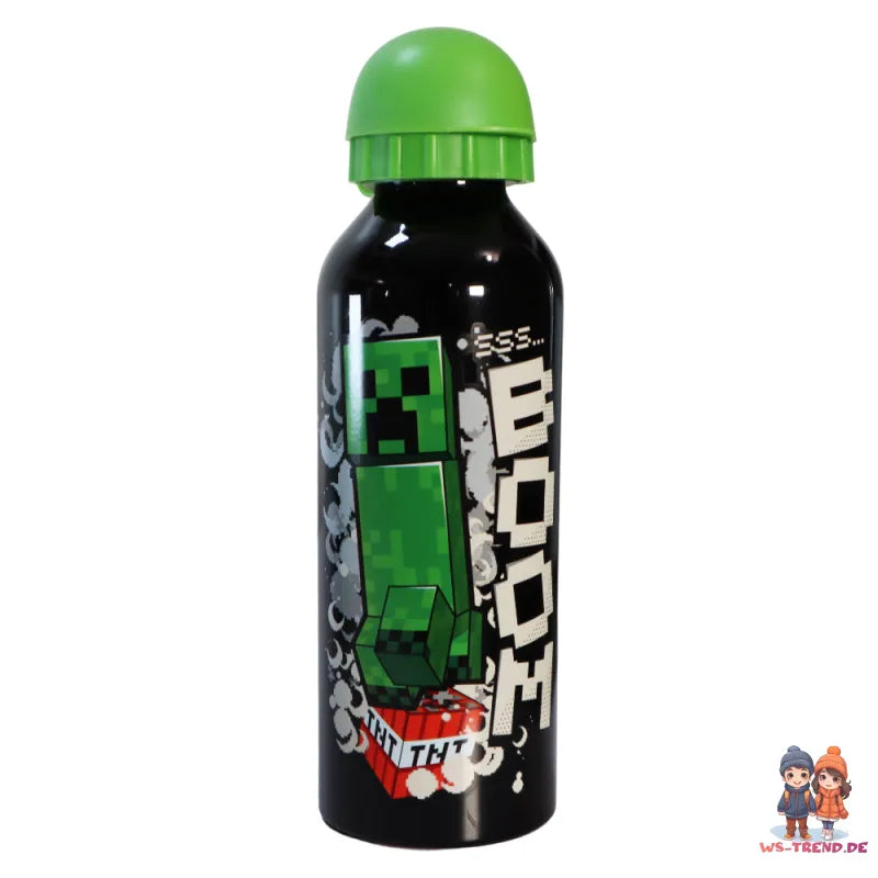 Minecraft Creeper Kinder 2 tlg Lunch Set Brotdose Alu-Trinkflasche 500 ml - WS-Trend.de