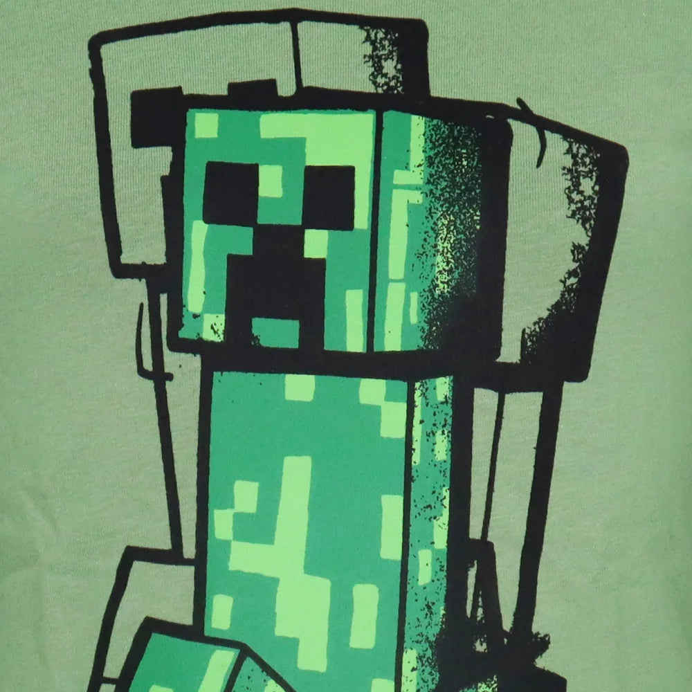 Minecraft Creeper Gamer Kinder Jungen Langarmshirt Shirt - WS-Trend.de 116-152 100% Baumwolle