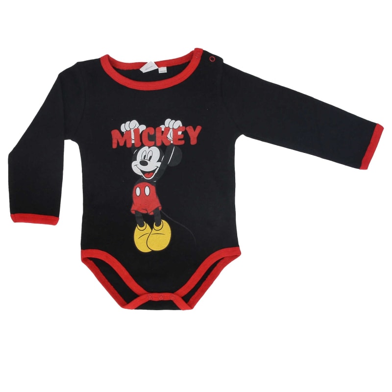 Disney Mickey Maus Baby 2er Pack langarm Body Strampler - WS-Trend.de Gr. 62 - 92