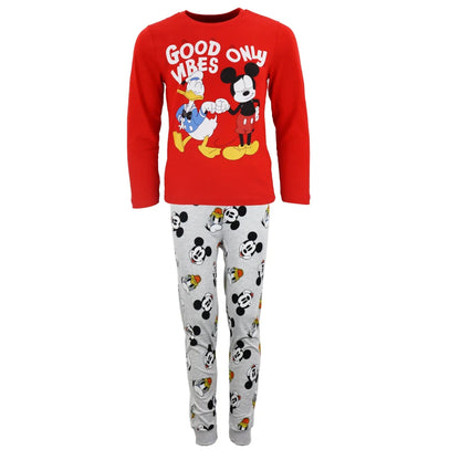 Disney Mickey Maus Donald Duck Kinder langarm Schlafanzug Pyjama - WS-Trend.de 98-128