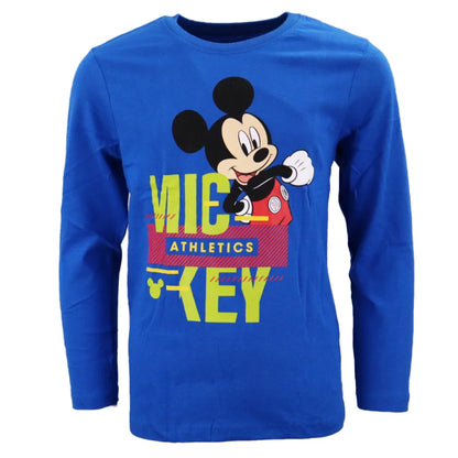 Disney Mickey Maus Langarm T-Shirt - WS-Trend.de Kinder Blau für Jungen