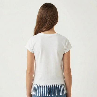 Disney Minnie und Mickey Maus Kinder kurzarm Fransen T-Shirt - WS-Trend.de Mädchen Baumwolle