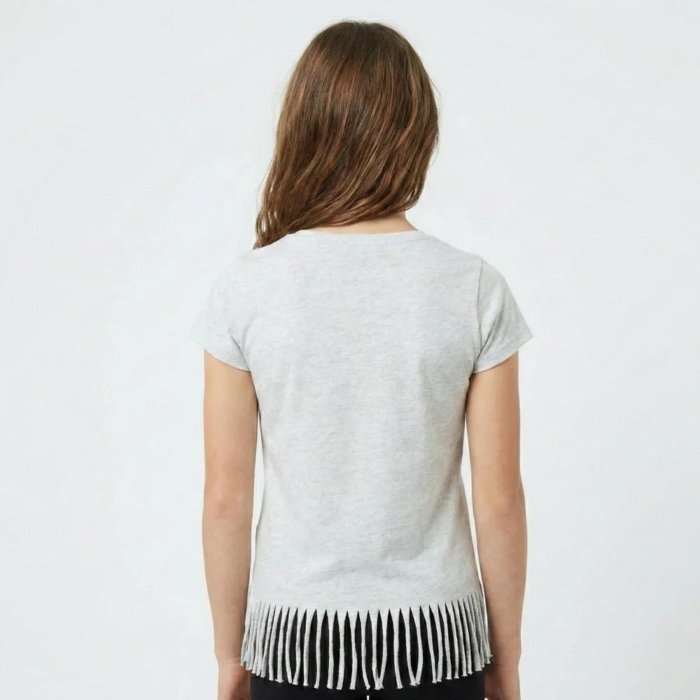 Disney Minnie und Mickey Maus Kinder kurzarm Fransen T-Shirt - WS-Trend.de Mädchen Baumwolle