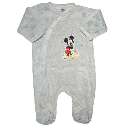 Disney Mickey Maus Baby Velours langarm Strampler Einteiler - WS-Trend.de Kleinkind Velour Body Gr. 62 - 92