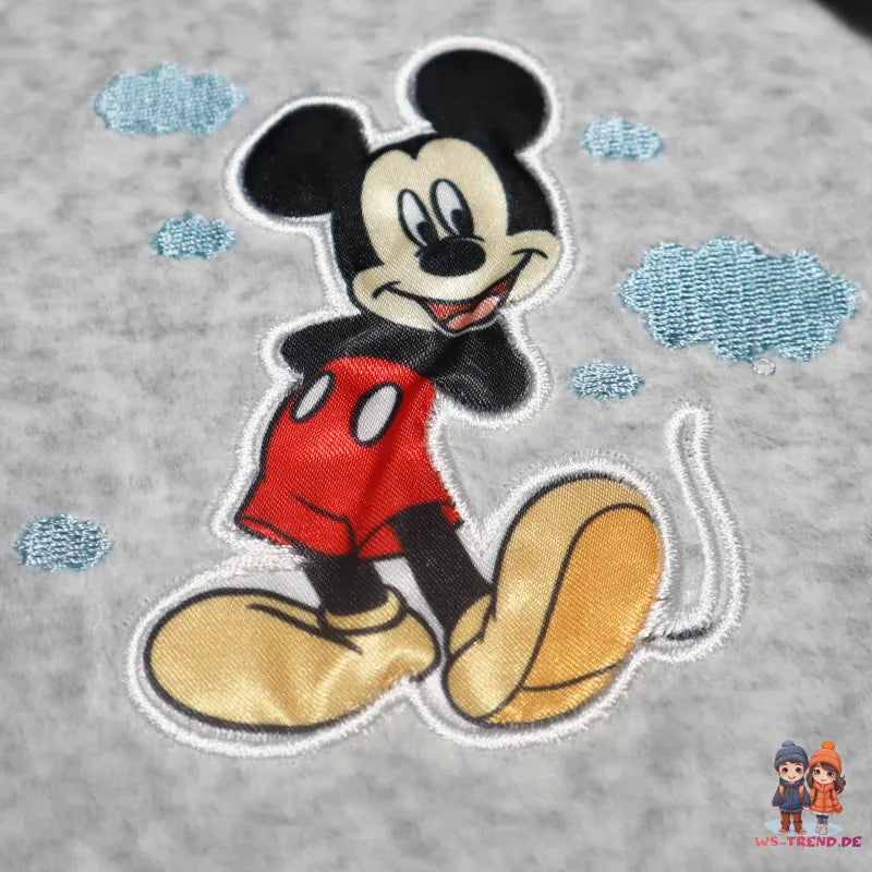 Disney Mickey Maus Baby Velours langarm Strampler Einteiler - WS-Trend.de Kleinkind Velour Body Gr. 62 - 92