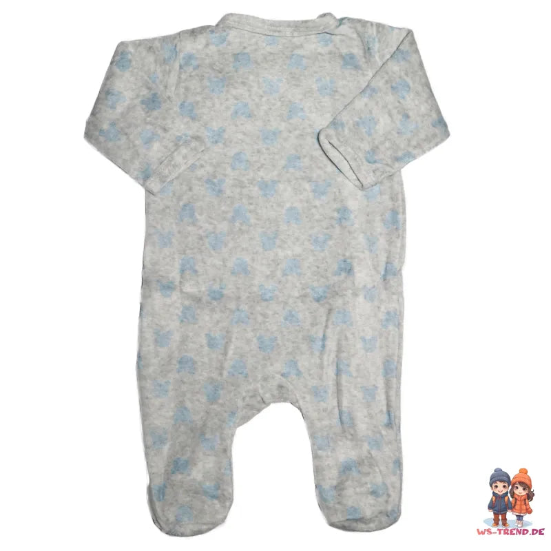 Disney Mickey Maus Baby Velours langarm Strampler Einteiler - WS-Trend.de Kleinkind Velour Body Gr. 62 - 92