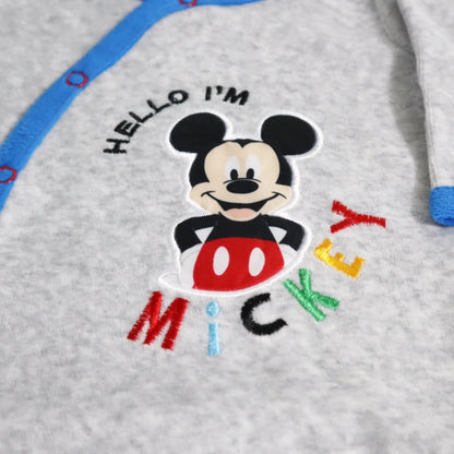 Disney Mickey Maus Baby Velours langarm Strampler Einteiler - WS-Trend.de Kleinkind Velour Body Gr. 62 - 92