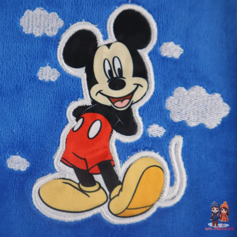 Disney Mickey Maus Baby Velours langarm Strampler Einteiler - WS-Trend.de Kleinkind Velour Body Gr. 62 - 92