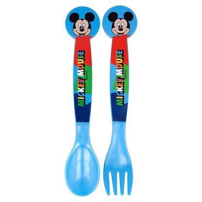 Mickey Maus 4 teiliges Set Lunchbox mit Trinkbecher und Besteck - WS-Trend.de