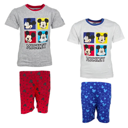 Disney Mickey Maus Kinder kurzarm Schlafanzug Pyjama Shirt Shorts - WS-Trend.de 98-128