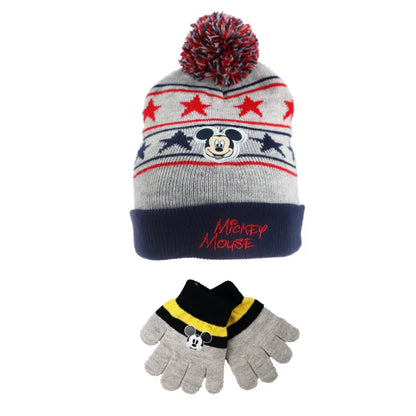 Disney Mickey Maus 2tlg Set Kinder Herbst Wintermütze plus Handschuhe - WS-Trend.de