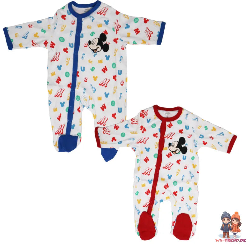 Disney Mickey Maus Baby Kleinkind Body Strampler Einteiler - WS-Trend.de Gr. 62 - 92 Baumwolle