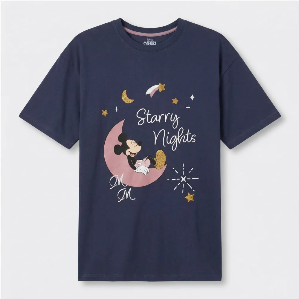 Disney Mickey Maus Damen kurzarm Schlafshirt 100% Baumwolle - WS-Trend.de