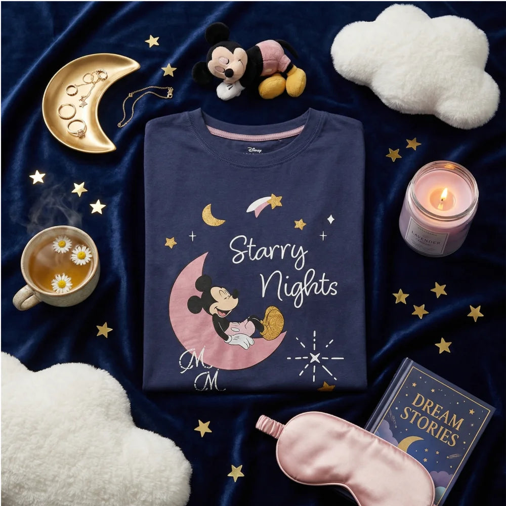 Disney Mickey Maus Damen kurzarm Schlafshirt 100% Baumwolle - WS-Trend.de