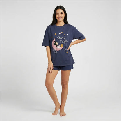 Disney Mickey Maus Damen kurzarm Schlafshirt 100% Baumwolle - WS-Trend.de