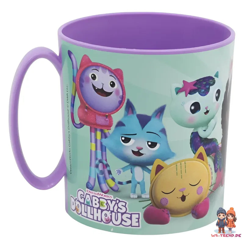 Gabbys Dollhouse Kinder 3 tlg Set Brotdose Kammern Trinkbecher Becher - WS-Trend.de
