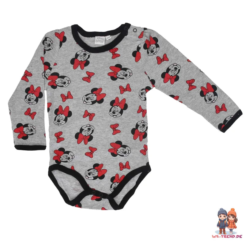 Disney Minnie Maus Baby 2er Pack langarm Body Strampler - WS-Trend.de Gr. 62 - 92