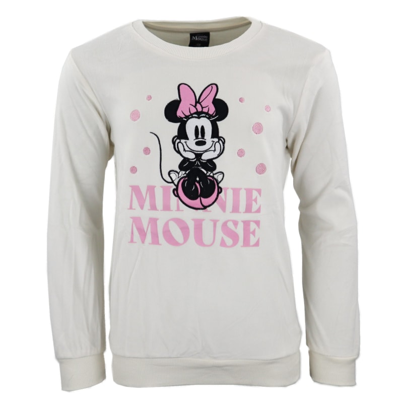 Disney Minnie Maus Mädchen Kinder Velour Pullover Sweater Pulli - WS-Trend.de Gr. 104 - 134