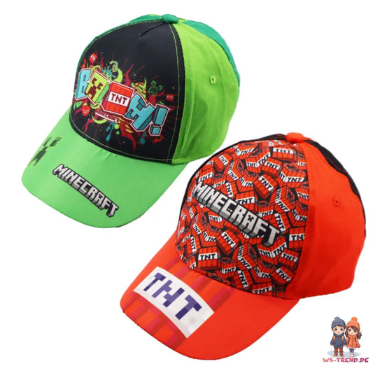 Minecraft TNT - Kinder Basecap Baseball Kappe - WS-Trend.de - Basecaps für Jungen Baumwolle