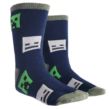 Minecraft Creeper Zombie Skelet Kinder Jungen lange Socken 6er Pack - WS-Trend.de Gr 27 bis 38