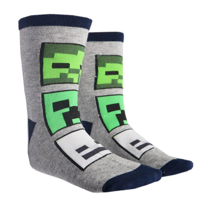 Minecraft Creeper Zombie Skelet Kinder Jungen lange Socken 6er Pack - WS-Trend.de Gr 27 bis 38