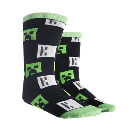 Minecraft Creeper Skelet Kinder Jungen lange Socken 6er Pack - WS-Trend.de Skelett Gr 27 bis 38