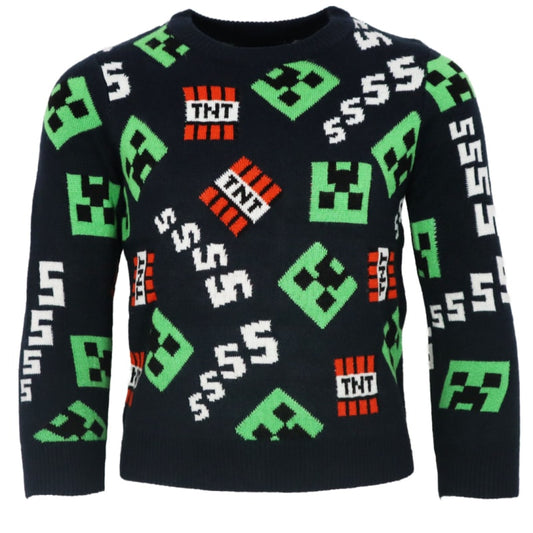 Minecraft Creeper TNT Kinder Jungen Pulli Pullover Sweater - WS-Trend.de Gr. 116-152