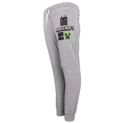 Minecraft Creeper Kinder Jogginghose - WS-Trend.de Enderman Sporthose Hose 128 bis 152 Grau