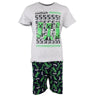 Minecraft Creeper Kinder kurzarm Pyjama Schlafanzug
