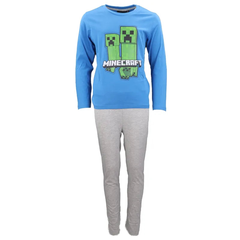 Minecraft Creeper Kinder lang Pyjama - WS-Trend.de Jungen Schlafanzug 116 -152
