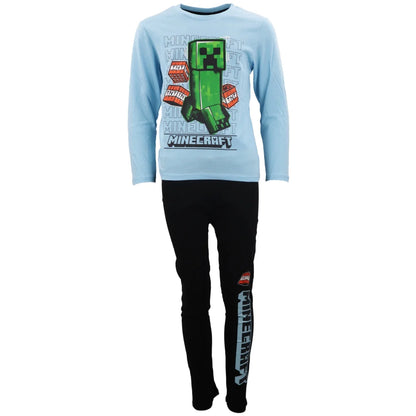 Minecraft Creeper Kinder lang Pyjama - WS-Trend.de Jungen Schlafanzug 116 -152