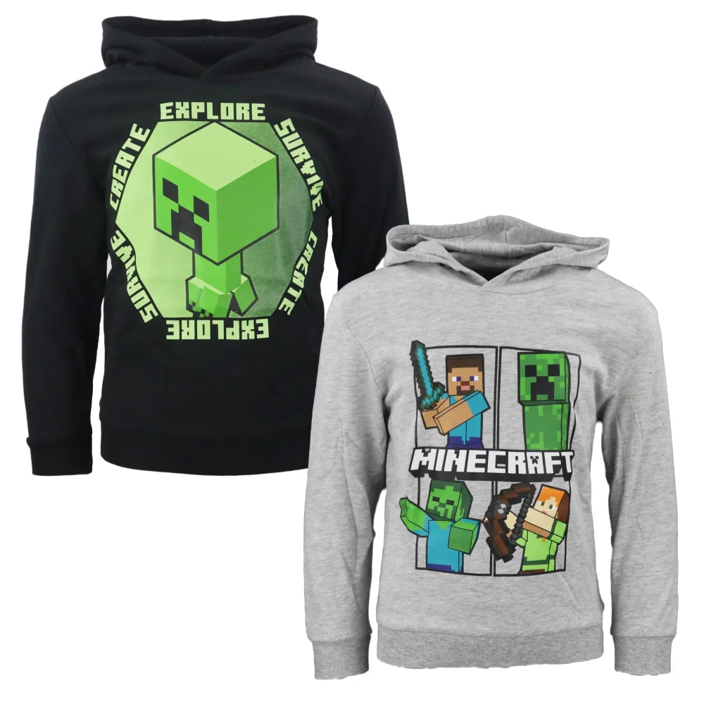 Minecraft Creeper Gamer Kinder Pulli Pullover Gr.116-152 Jungen Schwarz ...