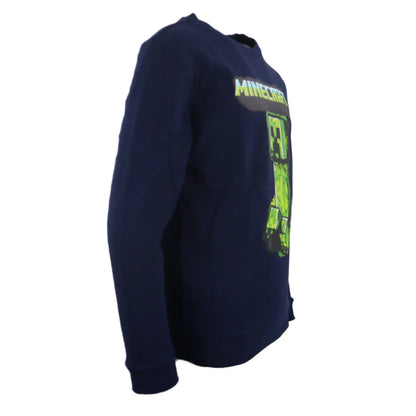 Minecraft Creeper Kinder Pullover - WS-Trend.de Gamer Pulli Gr.116-152 Jungen Schwarz