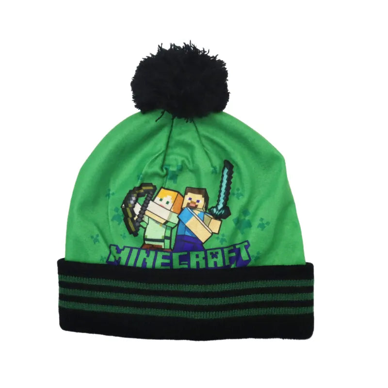 Minecraft Creeper Kinder Wintermütze - WS-Trend.de Mütze in 54 oder 56 Motivwahl - Steve Alex