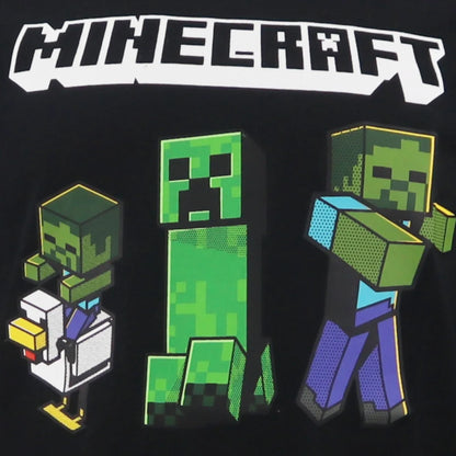 Minecraft Creeper Zombie Gamer Kinder langarm Shirt - WS-Trend.de Gr. 116-152 Baumwolle Schwarz