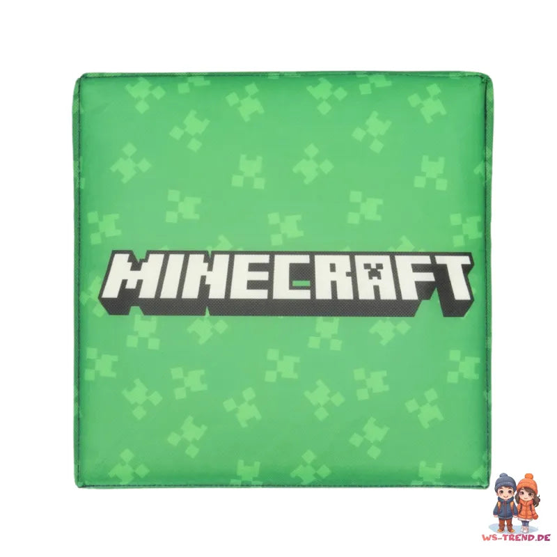 Minecraft Kinder Spielzeug Korb freistehender Spielzeugkorb Deckel 30x30x30 cm - WS-Trend.de