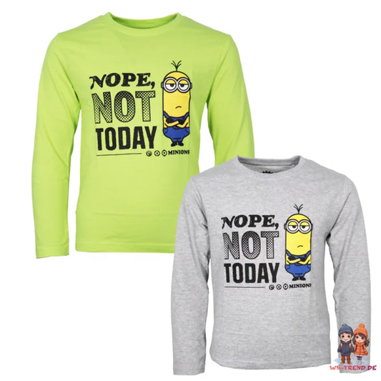 Die Minions Kinder Jungen langarm Shirt Langarmshirt - WS-Trend.de T-Shirt Langarm 104-134