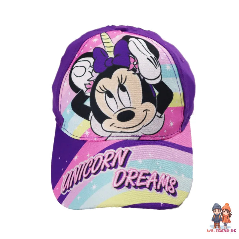 Minnie Maus Kinder Baumwolle Basecap - WS-Trend.de Baseball Kappe | Disney Mini Mouse Mädchen