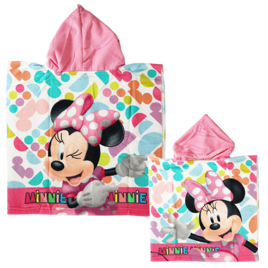 Disney Minnie Maus Kinder Mädchen Mikrofaser Poncho Badetuch 50x100 cm - WS-Trend.de