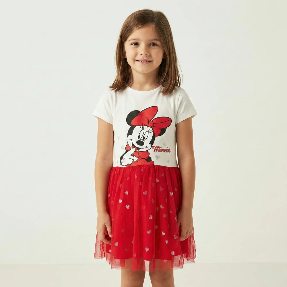 Disney Minnie Maus Kinder Mädchen Tüllkleid Sommerkleid Kleid - WS-Trend.de Gr 92-128