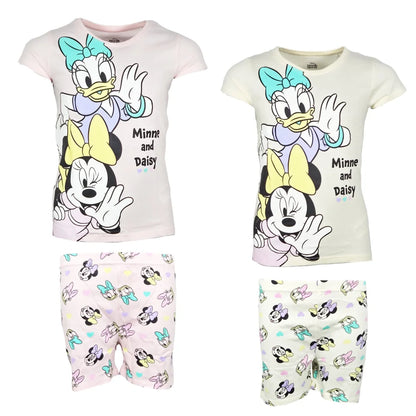 Disney Minnie Maus Kinder kurzarm Schlafanzug Pyjama Shirt Shorts - WS-Trend.de Gr. 104-134 100% Baumwolle
