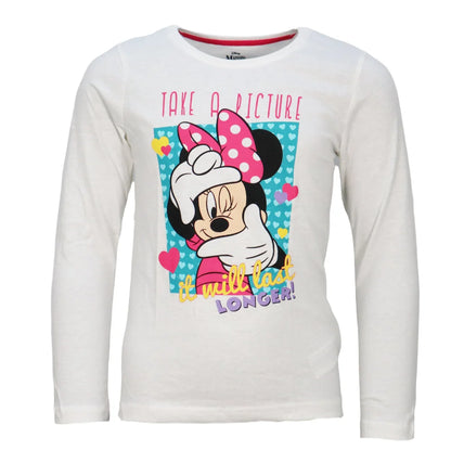 Disney Minnie Maus Kinder Mädchen langarm T-Shirt - WS-Trend.de 98 bis 128 - 100% Baumwolle