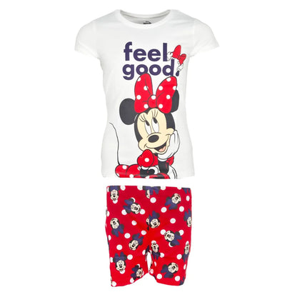 Disney Minnie Maus Kinder kurzarm Schlafanzug Pyjama Shirt Shorts - WS-Trend.de Gr. 104-134 100% Baumwolle