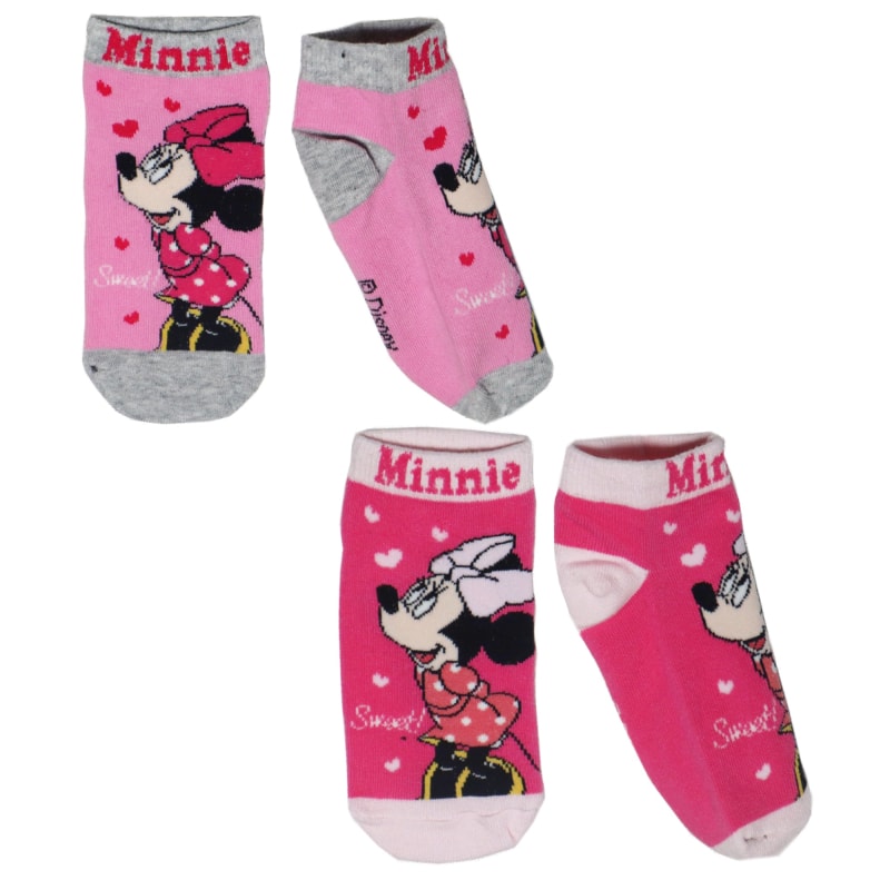Disney Minnie Maus Sneaker Socken 2er Pack - WS-Trend.de Kinder Kurz - Blau 23 bis 34