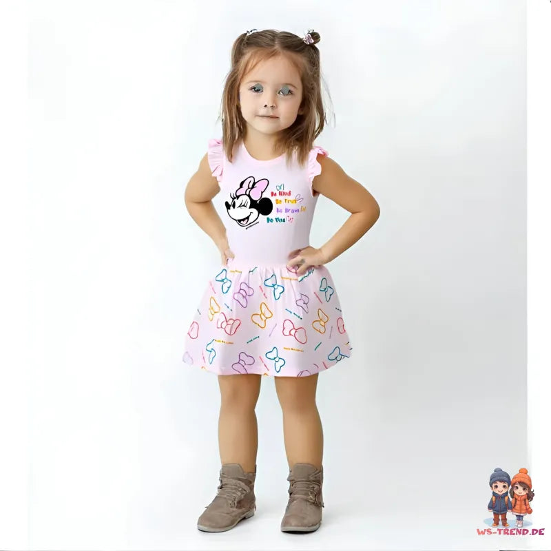 Disney Minnie Maus Kinder Mädchen Sommerkleid Kleid - WS-Trend.de Gr. 92-128 Baumwolle